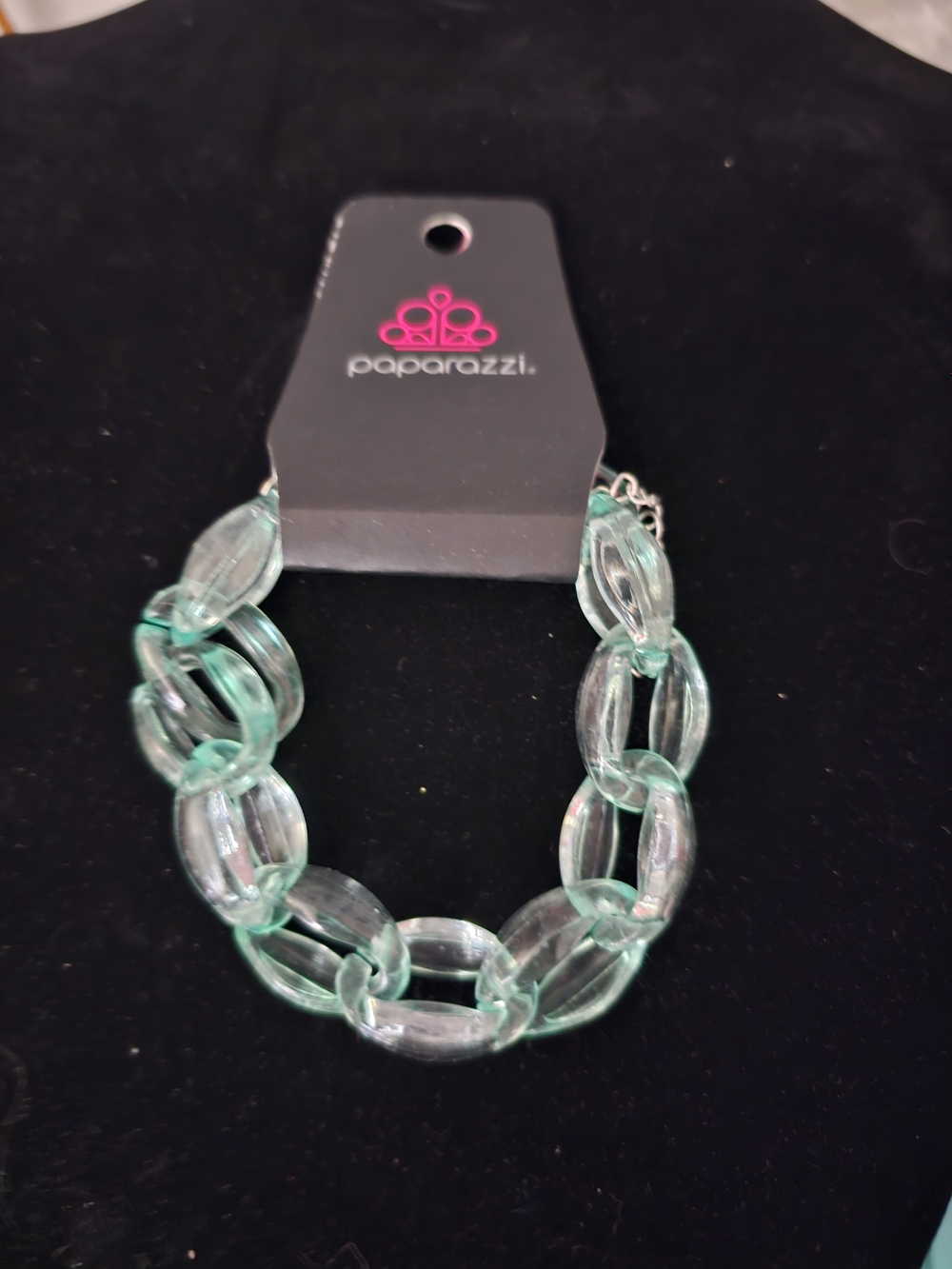 paparazzi Translucent Aqua Link Bracelet